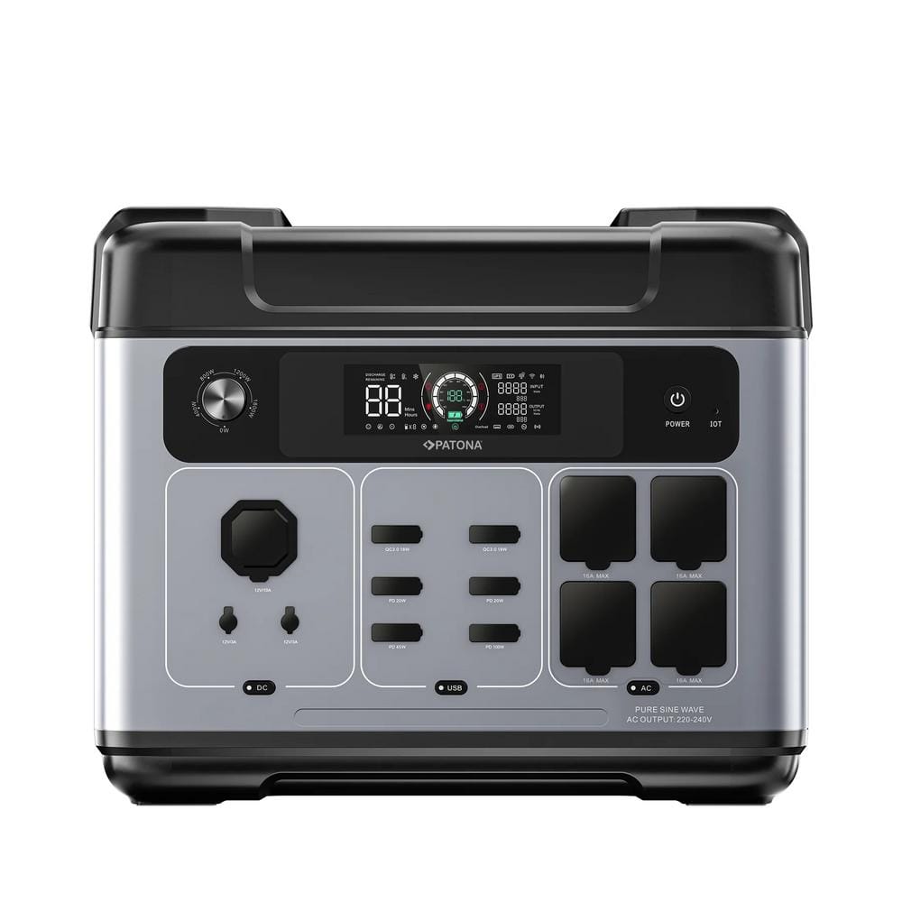 PATONA Platinum Powerstation Autarc 2400 4x AC 2400W 2048Wh USB‑C PD 100W PD 45W PD 20W inkl. App