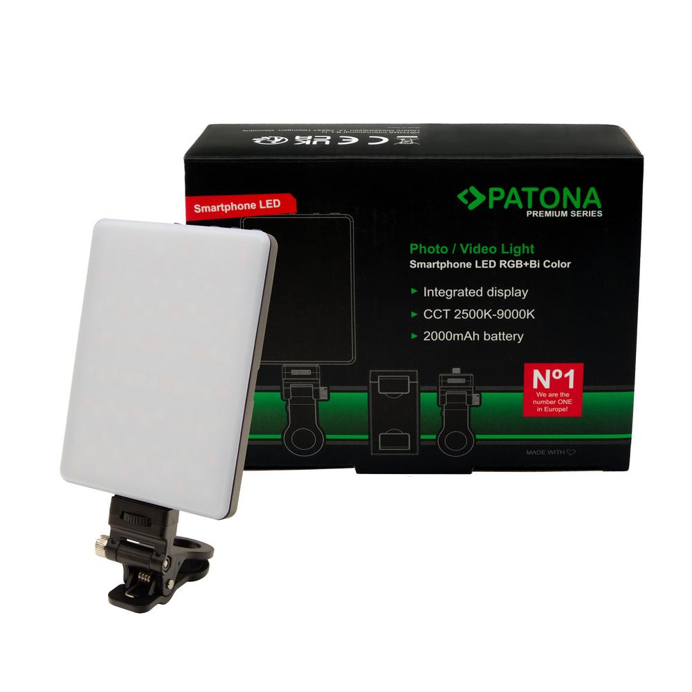 PATONA Premium Smartphone RGB Bi-Color Licht für Foto‑ und Videoproduktion