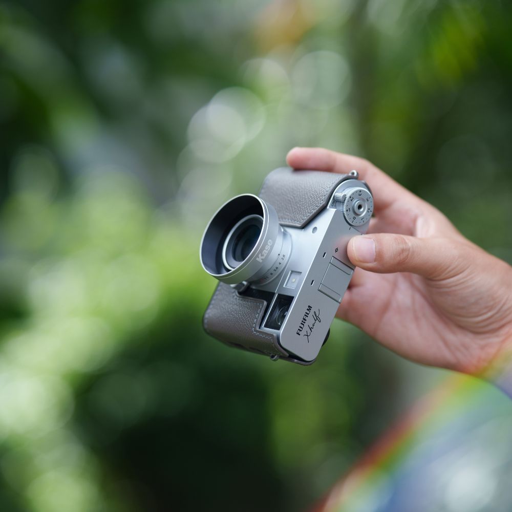 Magnetische Gegenlichtblende (Silber) für Fujifilm X Half Kamera Magnetische Gegenlichtblende (Silber) für Fujifilm X Half Kamera