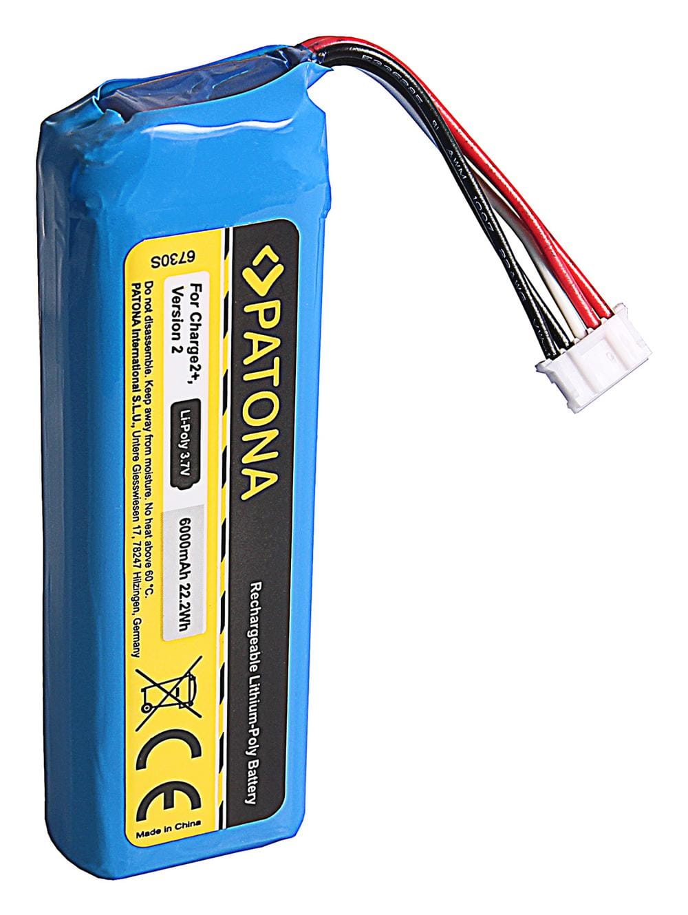 PATONA Akku für JBL Charge 2 Plus Charge 2 Plus Charge 3 2015 Version GSP1029102R P763098 CS-JML310SL