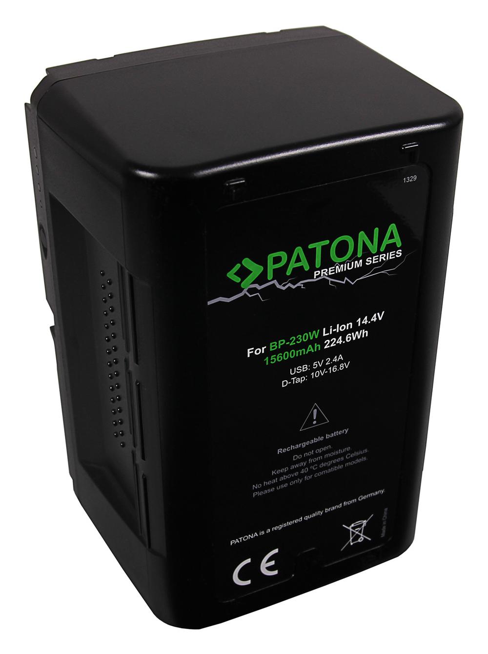 PATONA Premium Akku V‑Mount 225 Wh für Sony BP230W DSR 250P 600P 650P 652P PATONA Premium Akku V‑Mount 225 Wh für Sony BP230W DSR 250P 600P 650P 652P