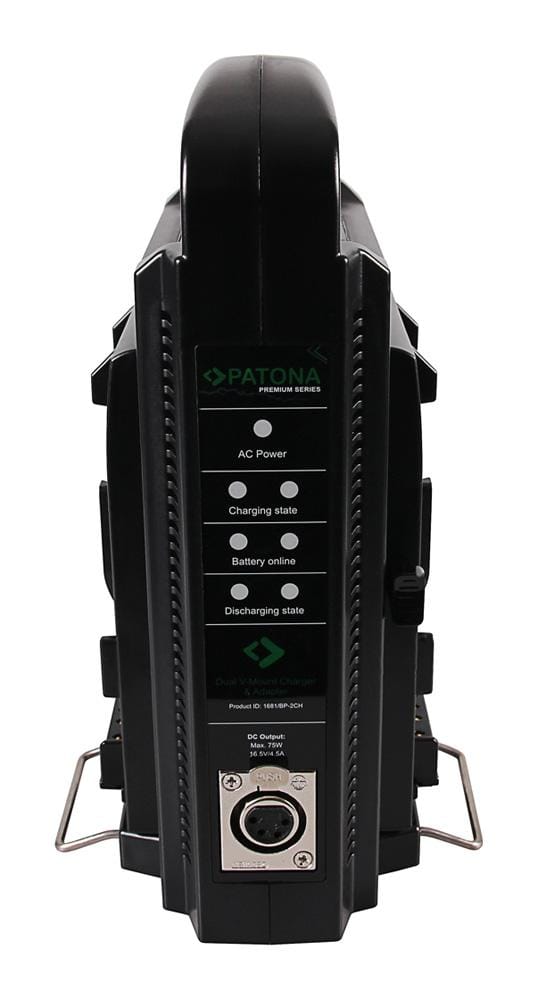 PATONA Premium Dual V‑Mount Ladegerät für Sony BP‑95W BP‑GL65 BP‑190WS mit 4‑Pin XLR‑Kabel PATONA Premium Dual V‑Mount Ladegerät für Sony BP‑95W BP‑GL65 BP‑190WS mit 4‑Pin XLR‑Kabel