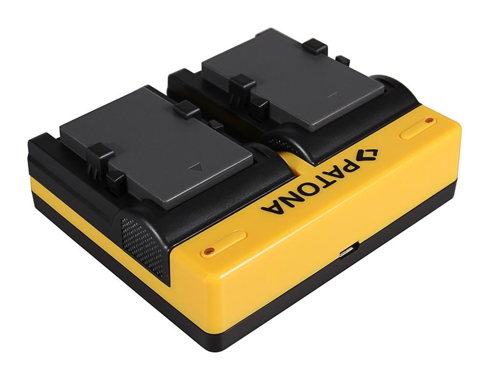 PATONA Dual Ladegerät für Canon NB-1LH NP-600 Digital ELPH inkl. Micro-USB