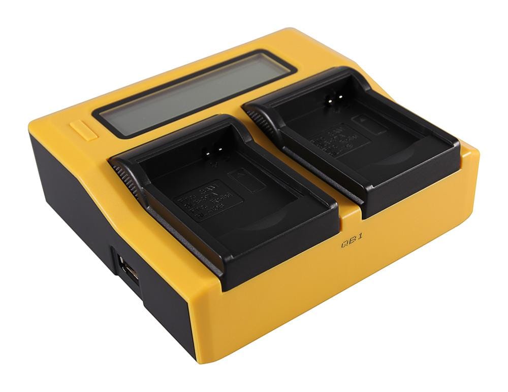 PATONA Dual LCD USB Ladegerät für Rollei RL410B Actioncam 230 240 410 410B 420