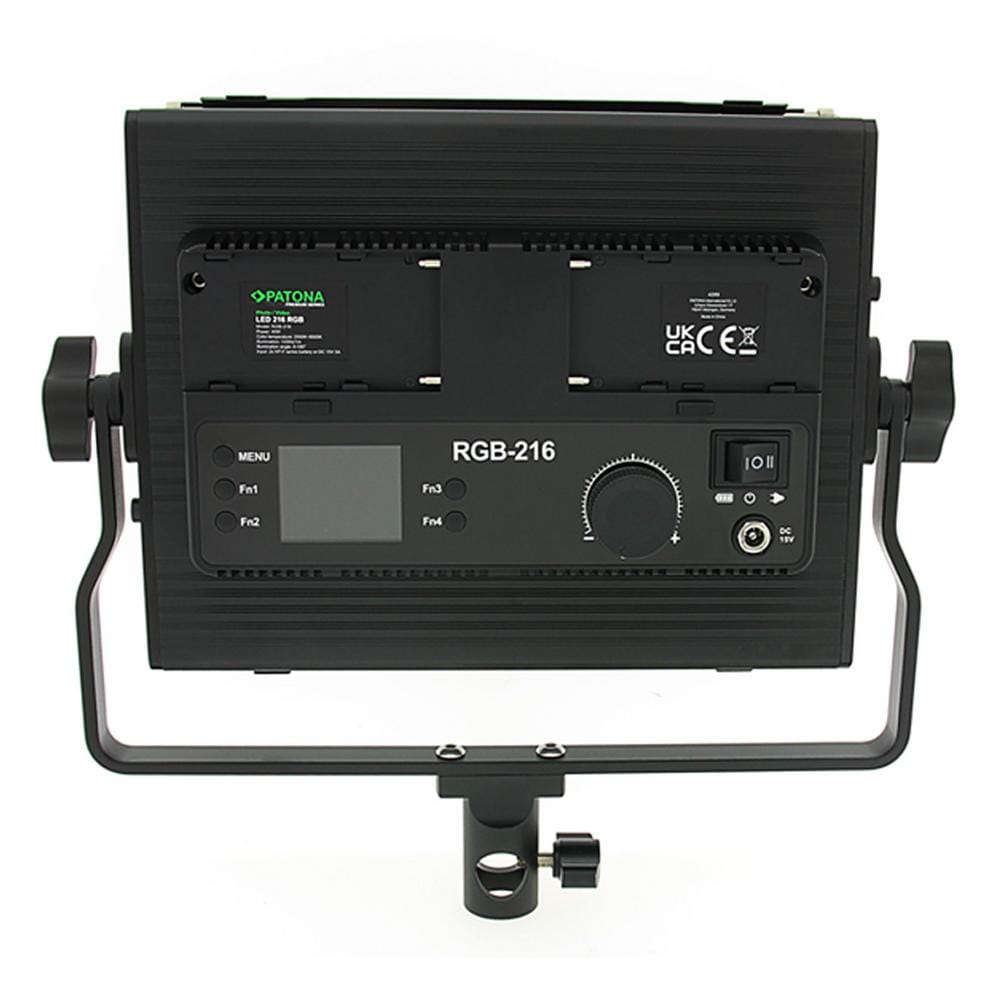 PATONA Premium LED Foto und Videolicht mit 216 einstellbaren RGB LEDs inkl. Tragetasche