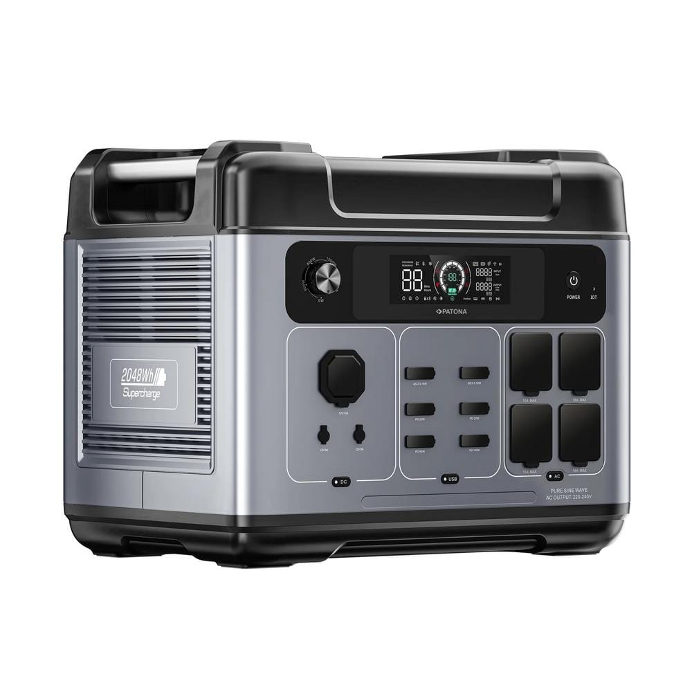 PATONA Platinum Powerstation Autarc 2400 4x AC 2400W 2048Wh USB‑C PD 100W PD 45W PD 20W inkl. App PATONA Platinum Powerstation Autarc 2400 4x AC 2400W 2048Wh USB‑C PD 100W PD 45W PD 20W inkl. App