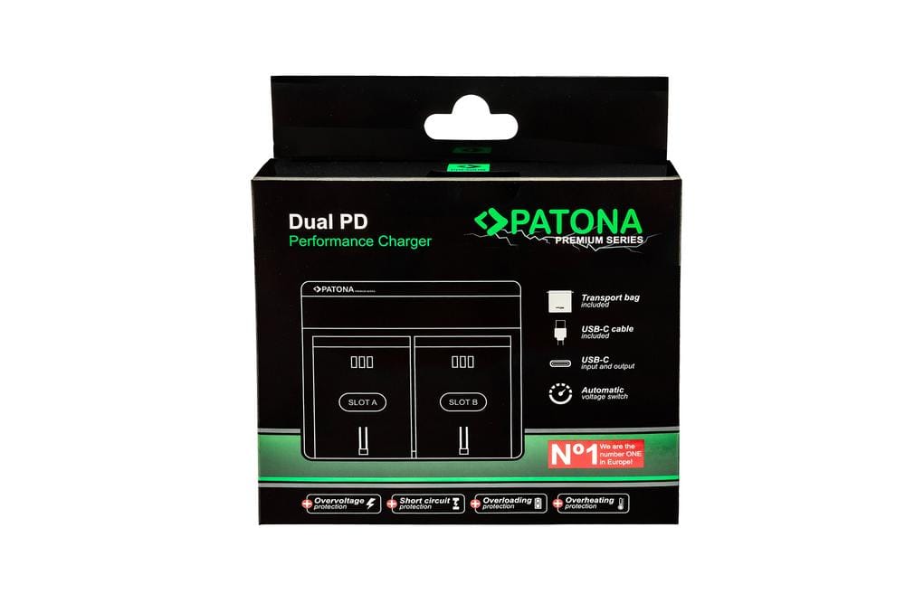 PATONA Premium Dual PD Performance Ladegerät für Sony BP-U60 inkl. USB-C input/output PATONA Premium Dual PD Performance Ladegerät für Sony BP-U60 inkl. USB-C input/output