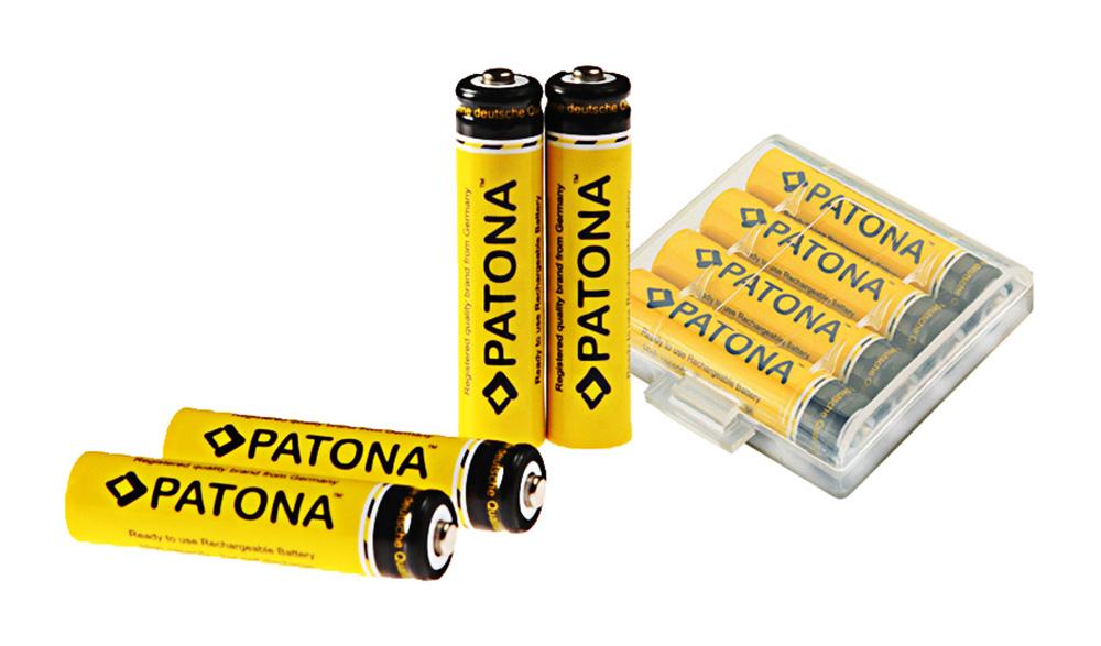 PATONA Micro‑Akkus 4 Stück AAA (LR3) 900 mAh inkl. Box PATONA Micro‑Akkus 4 Stück AAA (LR3) 900 mAh inkl. Box