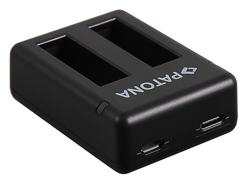 PATONA Dual Ladegerät für Insta360 One X Action Cam inkl. Micro‑USB Kabel