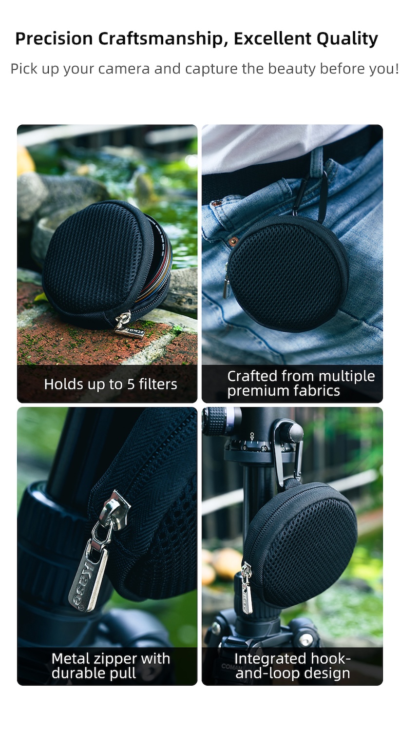 Filter Tasche für magnetische Rundfilter UniLayer bis 82mm Filter