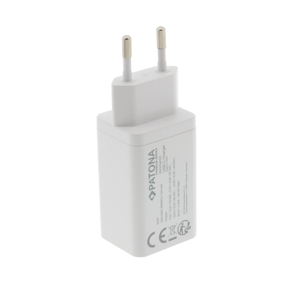 PATONA Premium GaN PD65W Adapter weiß 1x USB-C PD3.0 QC3.0