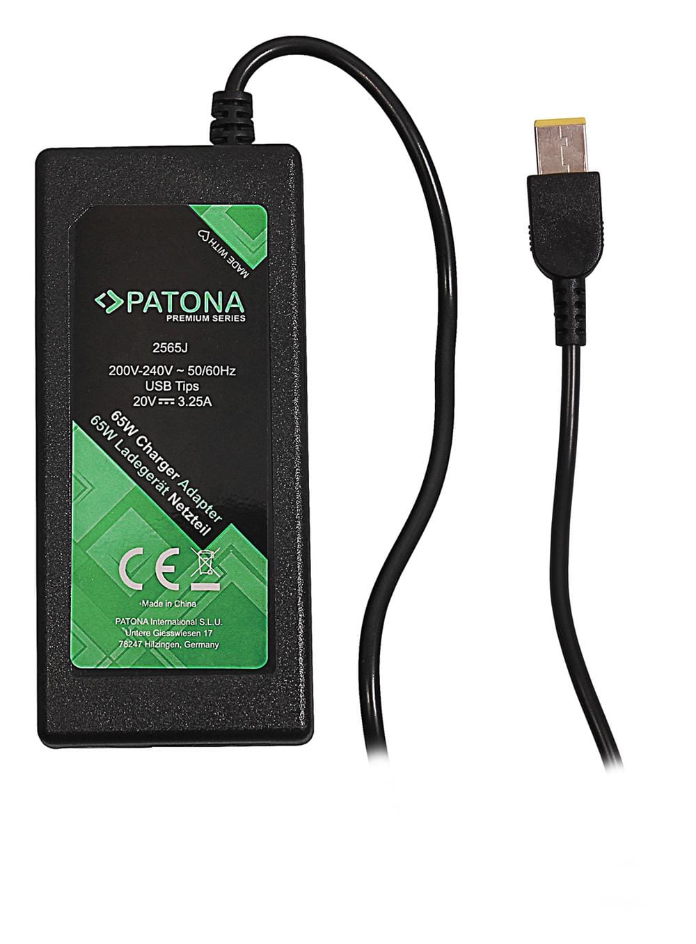 PATONA Premium Netzteil 20V 3,25A 65W Slim Tip für Lenovo T540p T440 X240 X1 Carbon PATONA Premium Netzteil 20V 3,25A 65W Slim Tip für Lenovo T540p T440 X240 X1 Carbon