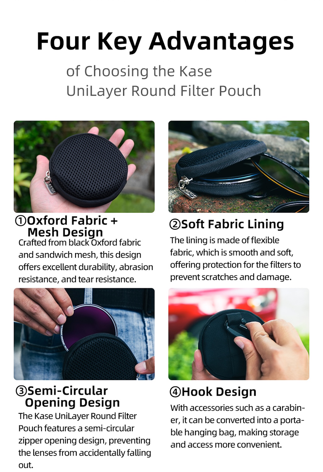 Filter Tasche für magnetische Rundfilter UniLayer bis 82mm Filter