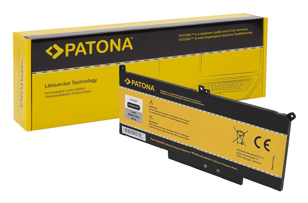 PATONA Laptop-Akku für Dell Latitude E7280 E7380 E7390 E7480 7290 7390 7480 F3YGT