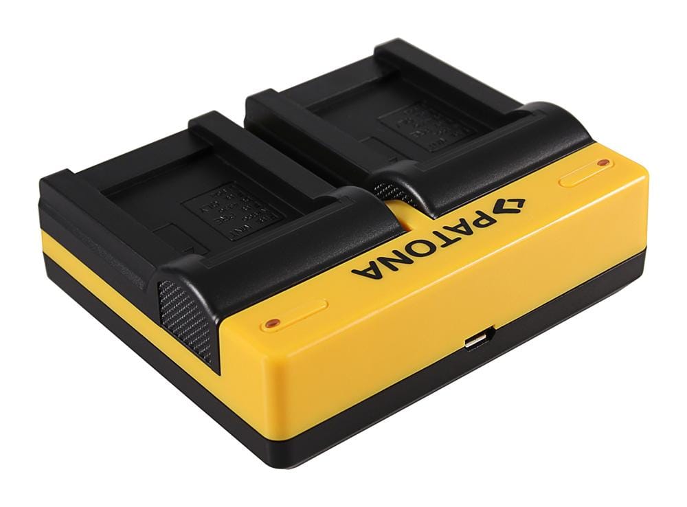 PATONA Dual Ladegerät für Minolta NP-900 CS 6531N CS 6531-N CS5530 CS-5530 Minolta inkl. Micro-U