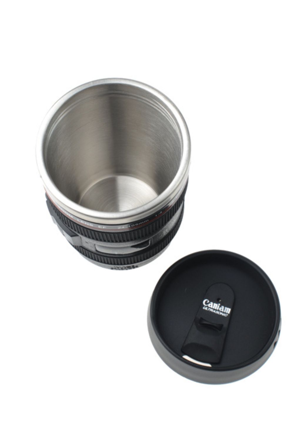 Trinkbecher Objektiv 24-105 mit Trinköffnung Gadget