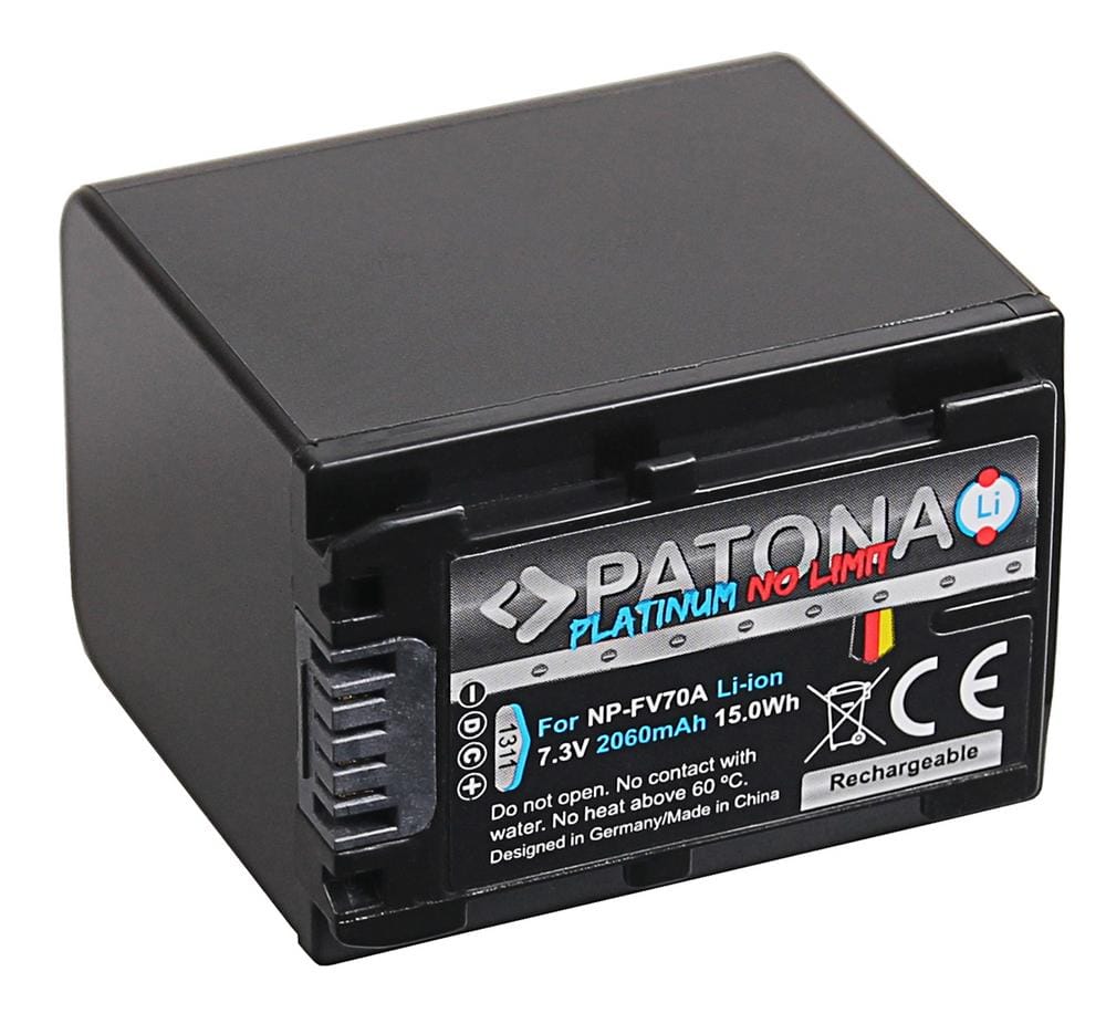 PATONA Platinum Akku für Sony NP-FV70 FDR-AX40 FDR-AX45 FDR-CX680 NEX-VG30
