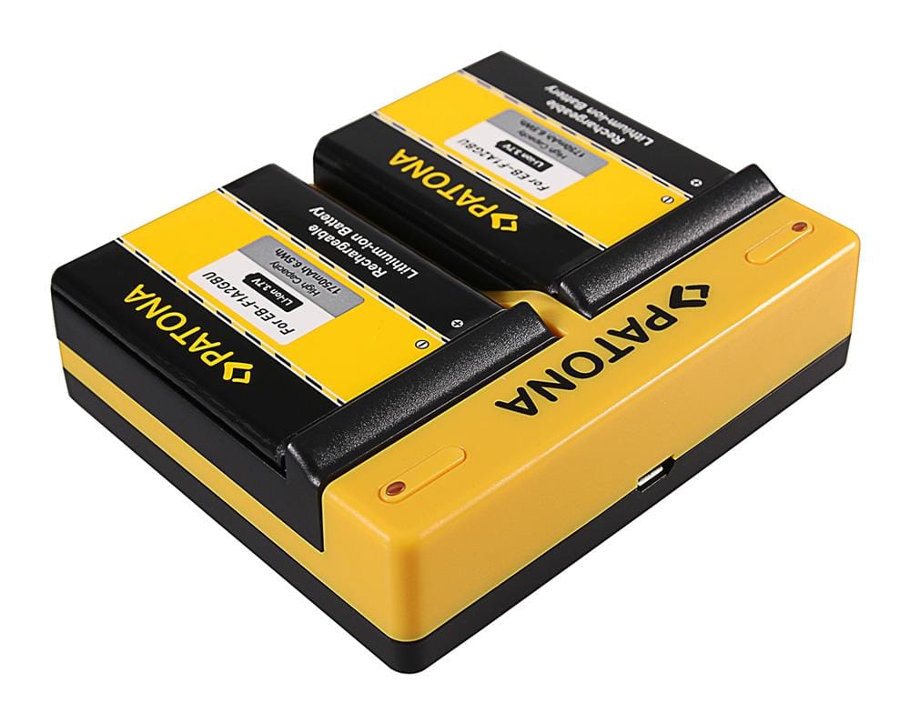 PATONA Dual Ladegerät für Samsung EB-F1A2GBU I519 I569 I579 I8150 i8150 W i9050 i9100 inkl. Micro-USB