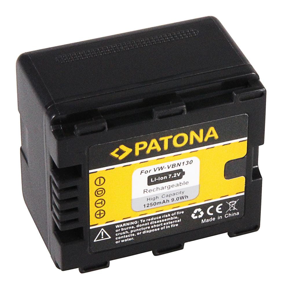 PATONA Akku für Panasonic VBN130 VBN130E VW-VBN130 SD800 SD900 TM900 PATONA Akku für Panasonic VBN130 VBN130E VW-VBN130 SD800 SD900 TM900