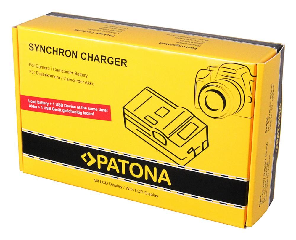 PATONA Synchron USB Ladegerät für JVC SSL-75 SSL-JVC50 SSL-JVC75 HM600 HM650 mit LCD-Display PATONA Synchron USB Ladegerät für JVC SSL-75 SSL-JVC50 SSL-JVC75 HM600 HM650 mit LCD-Display