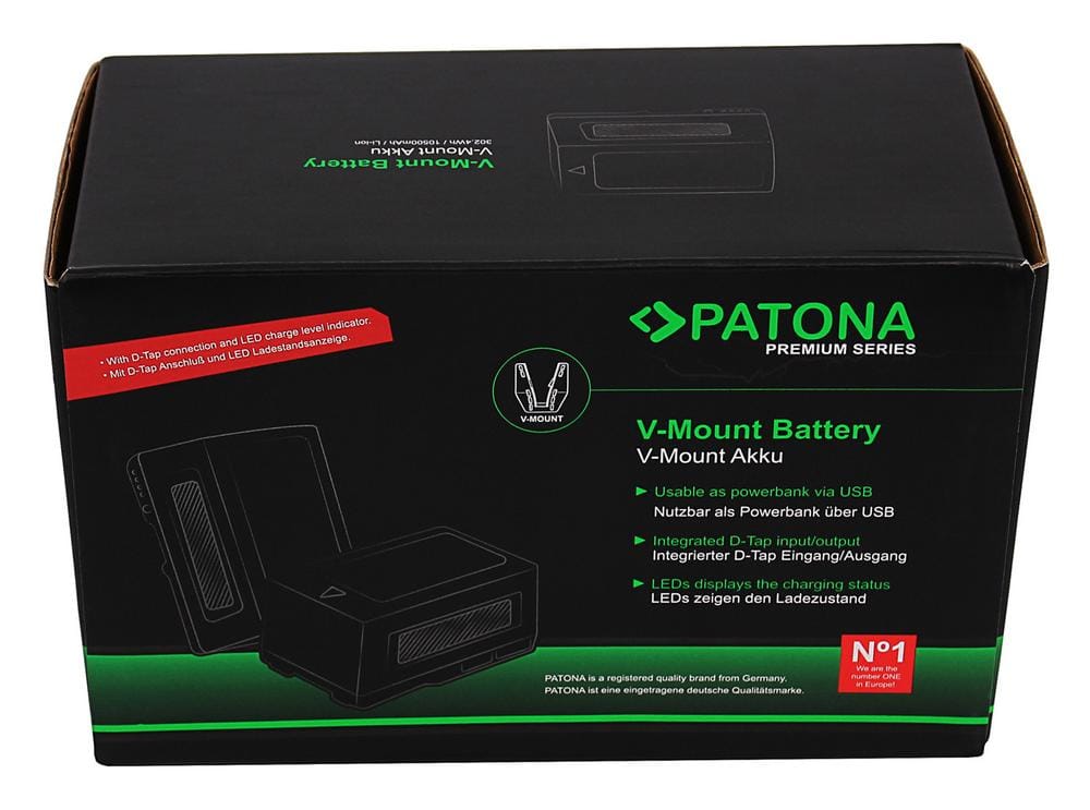 PATONA Premium Akku V-Mount 26V 302Wh für LED-Lampen und Videokameras