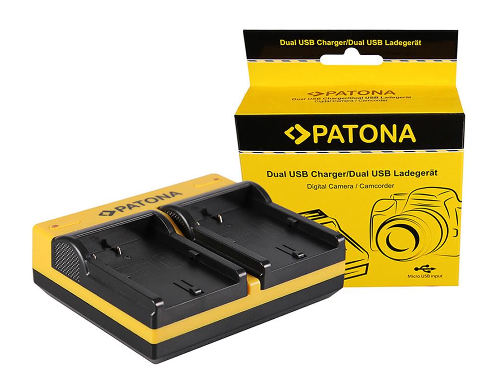 PATONA Dual Ladegerät für Canon BP-511 EOS 650 10D 20D 20Da 300D 300D 40D CMV500 D30 inkl. Micro-USB