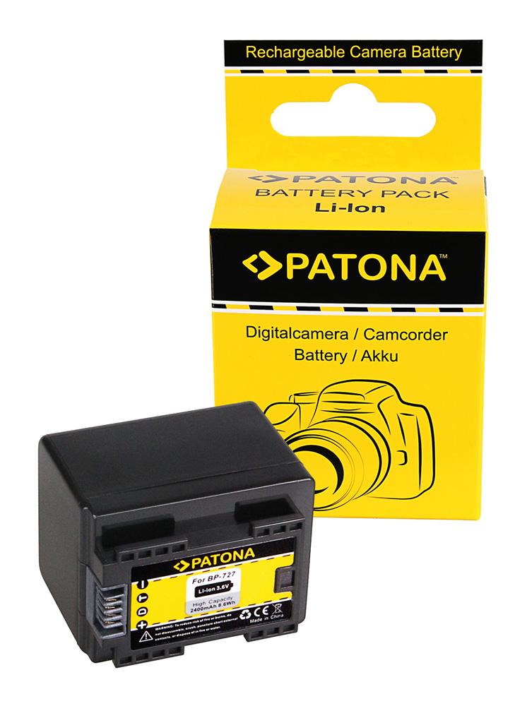 PATONA Akku für Canon BP-727 Canon HF R36 HF38 HF306 HFR46 HF48 HF406