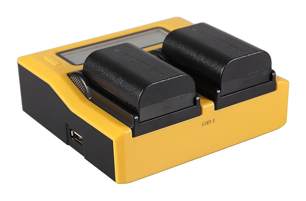 PATONA Dual LCD USB Ladegerät für Canon LPE6 LP-E6