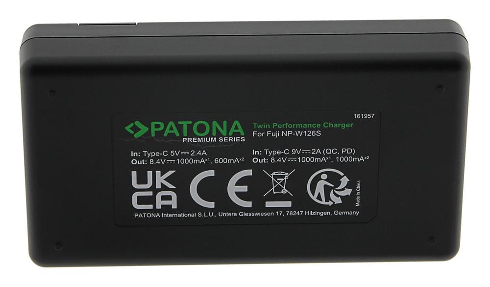 PATONA Premium Twin Performance PD Ladegerät für Fuji NP-W126 HS30 EXR HS30EXR HS-30EXR HS33 EXR HS33EXR HS-33EXR XPro 1 PATONA Premium Twin Performance PD Ladegerät für Fuji NP-W126 HS30 EXR HS30EXR HS-30EXR HS33 EXR HS33EXR HS-33EXR XPro 1
