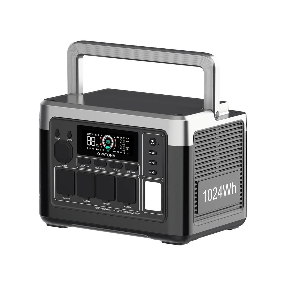 PATONA Platinum Powerstation Autarc 1800 4x AC 1800W 1024Wh USB‑C 1 × PD 100W 1 × PD 20W USB‑A 2 × 18W