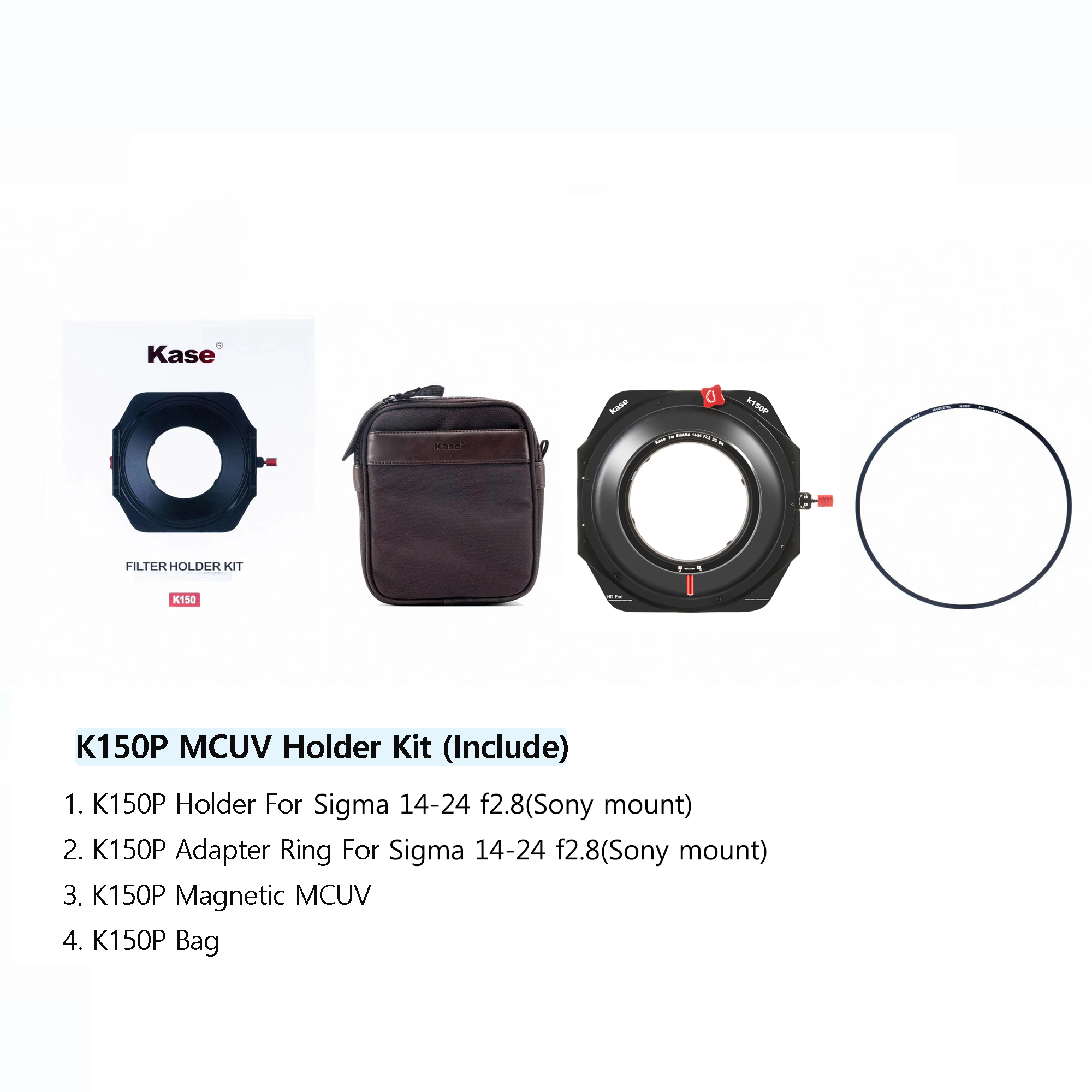 K150P Sigma 14-24mm F2.8 DG DN Set 3 inkl. Filterhalter Tasche MCUV Filter K150P Sigma 14-24mm F2.8 DG DN Set 3 inkl. Filterhalter Tasche MCUV Filter