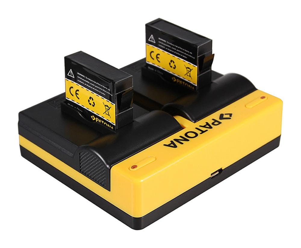 PATONA Dual Ladegerät für GoPro AHDBT-401 Hero4 Black Edition Hero5 Black inkl. Micro-USB Kabel PATONA Dual Ladegerät für GoPro AHDBT-401 Hero4 Black Edition Hero5 Black inkl. Micro-USB Kabel