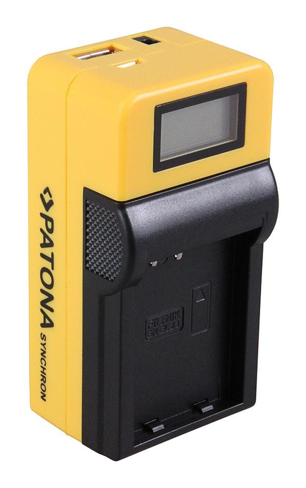 PATONA Synchron USB Ladegerät für Nikon ENEL23 EN-EL23 mit LCD-Display