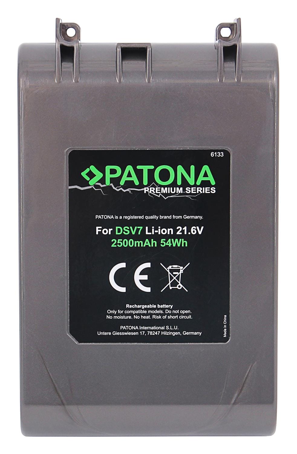 PATONA Premium Akku 2500 mAh für Dyson V7 Motorkopf Trigger Tier Auto Boot Absolut SV11 968670‑02 968670‑03