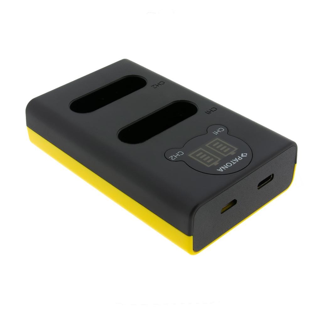 PATONA Dual LCD USB Ladegerät für Nikon EN-EL23 Coolpix P600