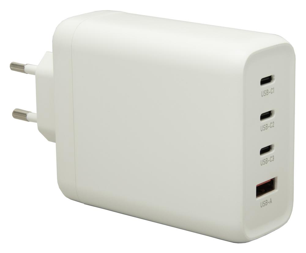 PATONA Premium GaN PD140W Adapter in Weiß mit 3 USB‑C Anschlüssen und 1 USB‑A Anschluss PD3.0 QC3.0 PATONA Premium GaN PD140W Adapter in Weiß mit 3 USB‑C Anschlüssen und 1 USB‑A Anschluss PD3.0 QC3.0