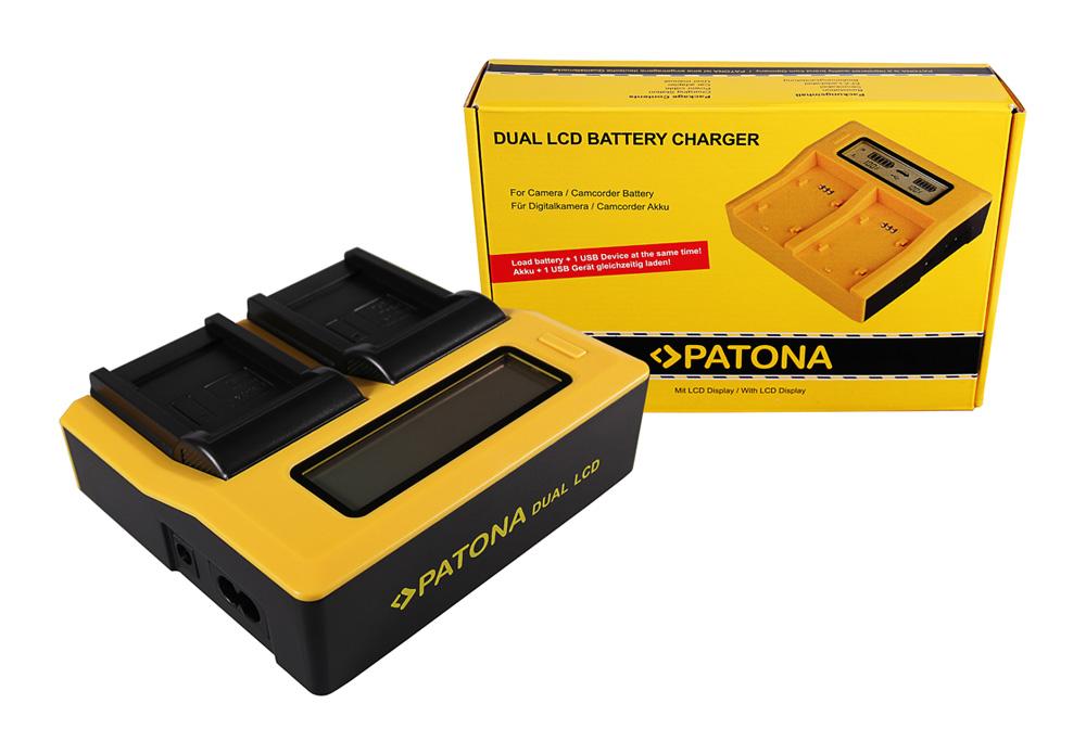 PATONA Dual LCD USB Ladegerät für Canon NB‑4L NB‑5L Akkus – kompatibel mit Digital Ixus i zoom i 7 800 IS 850 IS