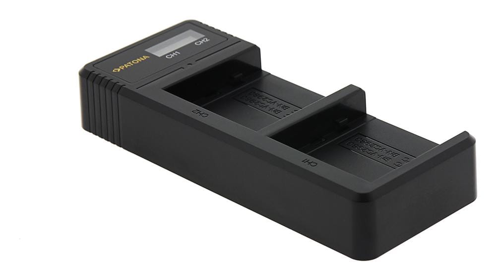 PATONA Dual LCD USB Ladegerät für JVC BN-VC296G BN-VC298G GY-HC500 HY-HC550 inkl. USB-C Kabel PATONA Dual LCD USB Ladegerät für JVC BN-VC296G BN-VC298G GY-HC500 HY-HC550 inkl. USB-C Kabel