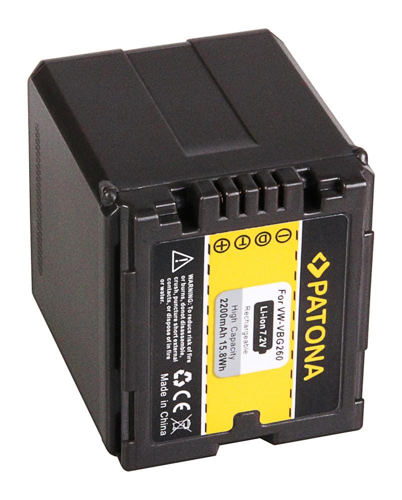 PATONA Akku für Panasonic VW-VBG260 kompatibel zu VW-VBG070 VW-VBG130