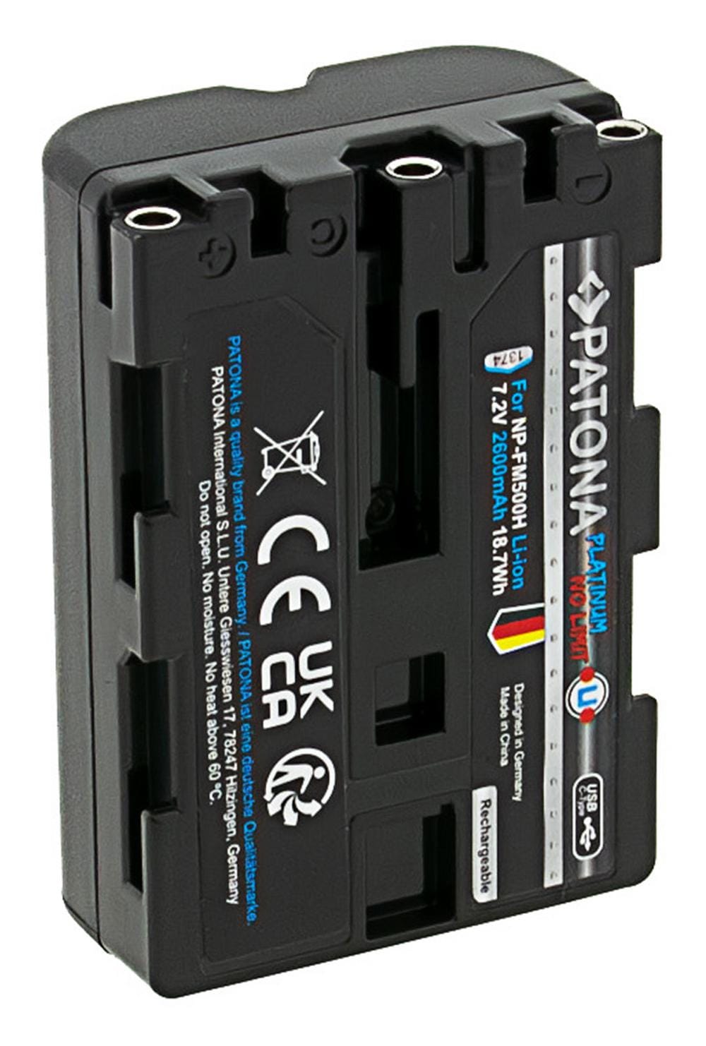 PATONA Platinum Akku mit USB-C Input für Sony NP-FM500H Alpha 57 65 77 99 DSLRA100 DSLR-A100 DSLRA200 PATONA Platinum Akku mit USB-C Input für Sony NP-FM500H Alpha 57 65 77 99 DSLRA100 DSLR-A100 DSLRA200