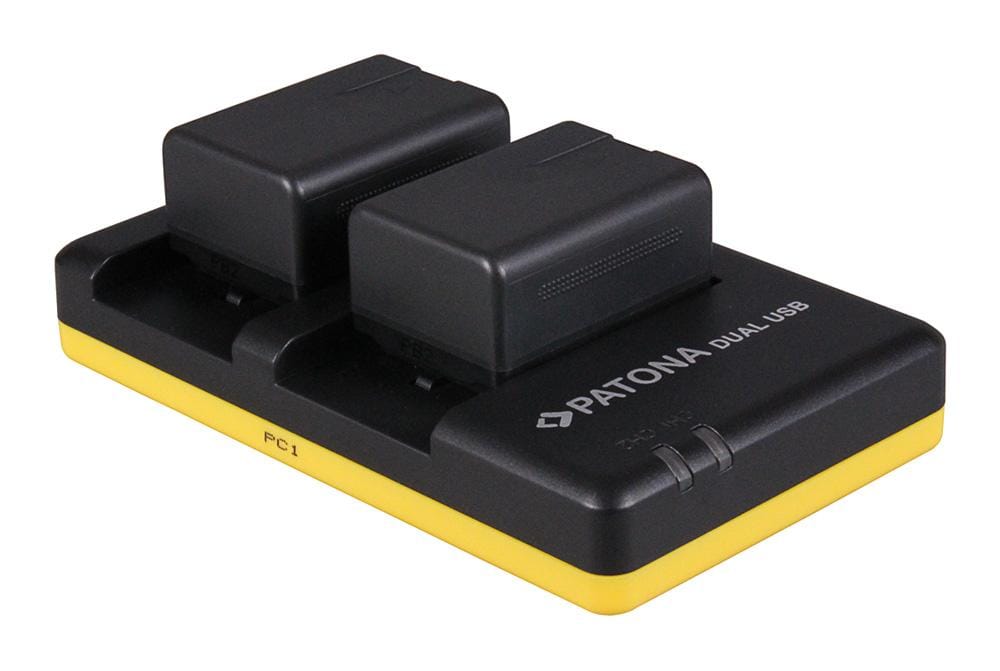 PATONA Dual Schnell-Ladegerät für Panasonic VW-VBT190 VBT-380 HC-V757 inklusive Micro-USB Kabel