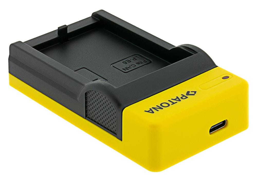 PATONA Slim USB Ladegerät mit USB-C Input für Canon LP-E5 EOS 1000D 450D 500D