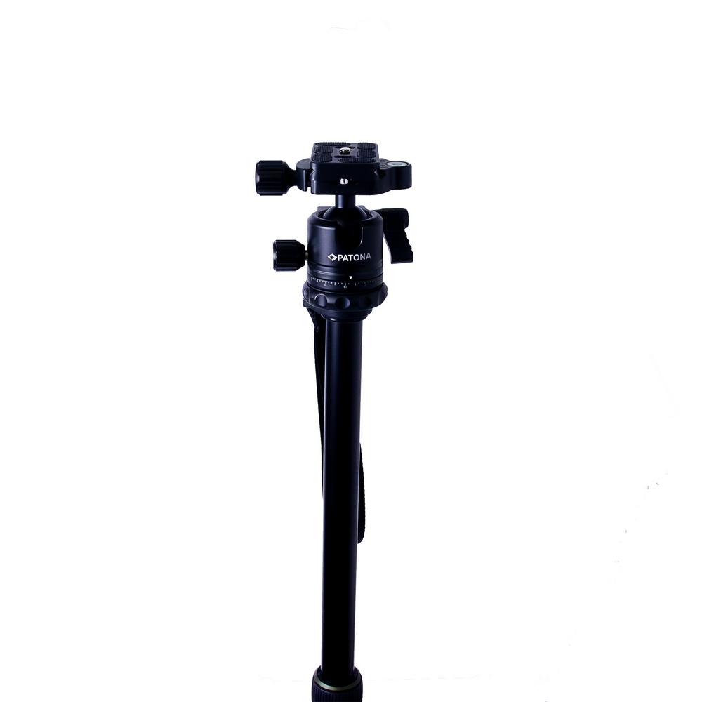 PATONA Premium Tripod GEZI PRO 165 4‑fach ausziehbar von 56,5 cm bis 165 cm inkl. Tasche