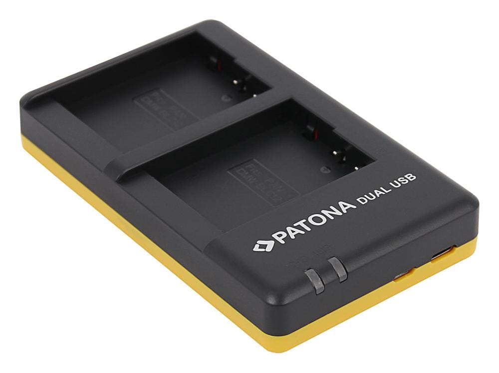 PATONA Dual Schnell-Ladegerät für Panasonic DMW-BLC12 E inkl. USB-C Kabel