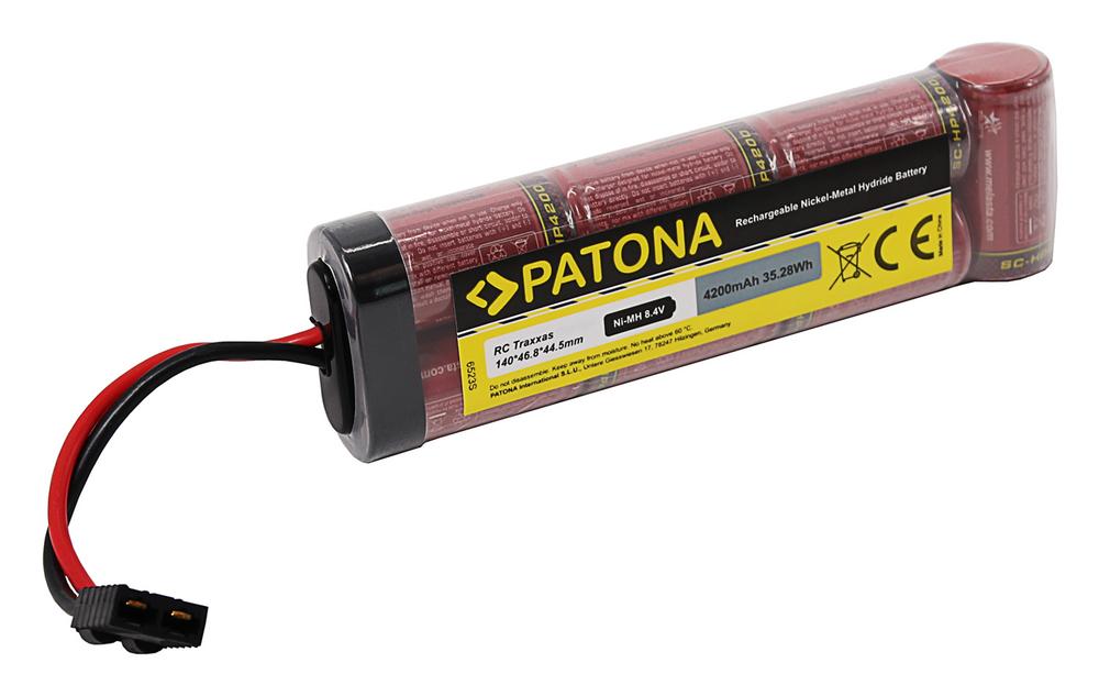 PATONA RC Akku 8,4 V 4200 mAh Traxxas Ni-MH für RC Fahrzeuge mit Traxxas-Anschluss