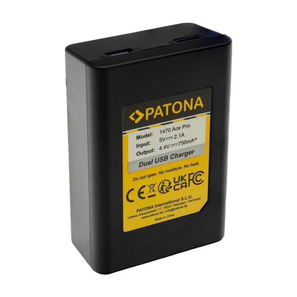 PATONA USB Dual Ladegerät für Insta360 Ace Ace Pro inkl. USB-C Kabel PATONA USB Dual Ladegerät für Insta360 Ace Ace Pro inkl. USB-C Kabel