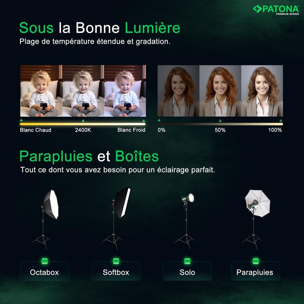 PATONA Premium COB LED Light ML-1200 120W Bi-Color für Foto- und Videoproduktionen inkl. Tragetasche PATONA Premium COB LED Light ML-1200 120W Bi-Color für Foto- und Videoproduktionen inkl. Tragetasche