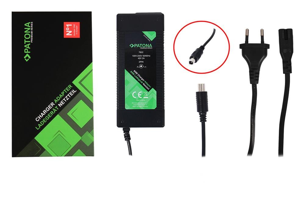 PATONA Premium Netzteil 42V 2A für Xiaomi E-Scooter M365 M365 PRO PRO2 1S Nineboot ES1 ES2 ES3 ES4 PATONA Premium Netzteil 42V 2A für Xiaomi E-Scooter M365 M365 PRO PRO2 1S Nineboot ES1 ES2 ES3 ES4