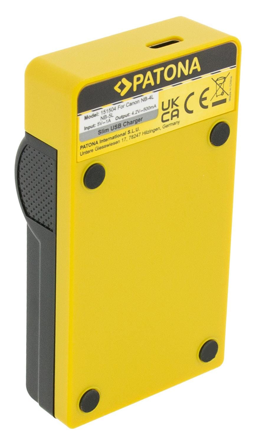 PATONA Slim USB Ladegerät mit USB‑C Input für Canon NB‑4L Digital Ixus i zoom i7 800 IS PATONA Slim USB Ladegerät mit USB‑C Input für Canon NB‑4L Digital Ixus i zoom i7 800 IS