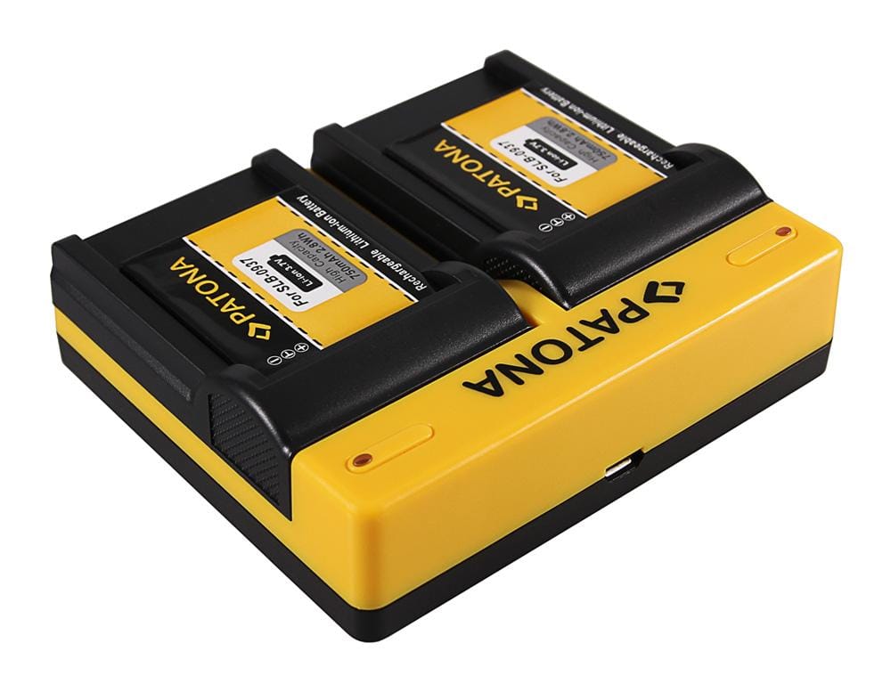 PATONA Dual Ladegerät für Samsung SLB-0937 Digimax CL5 L730 L830 NV33 NV4 PL10 inkl. Micro‑USB‑Kabel PATONA Dual Ladegerät für Samsung SLB-0937 Digimax CL5 L730 L830 NV33 NV4 PL10 inkl. Micro‑USB‑Kabel
